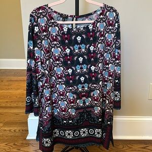 Talbots size 2X stretch 3/4 length blouse